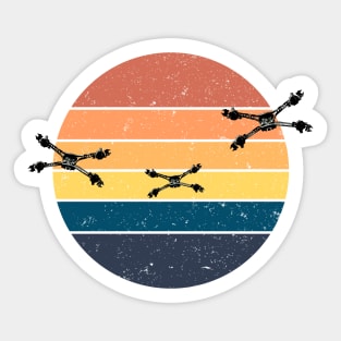 Starfury Fighters - Colorful Sunset - Black - Sci-Fi Sticker